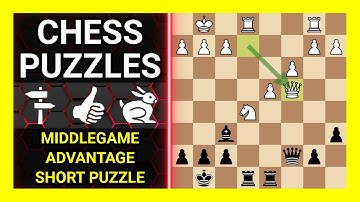 Chess Puzzles to Practice. Themes: Middlegame, Advantage, Short puzzle. Learn Chess