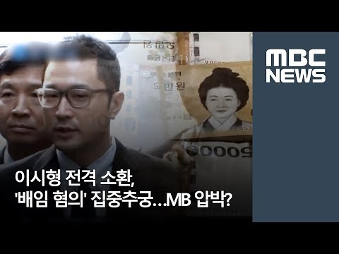이시형 전격 소환, '배임 혐의' 집중추궁…MB 압박? [뉴스데스크]