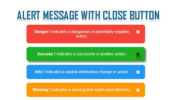 Alert Message with Close Button | @mswminthn | #design #development #tutorial #coding