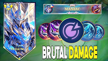 FINALLY 100% PERFECT BUILD AND EMBLEM FOR ZHASK 2024!!(must try)MLBB✓