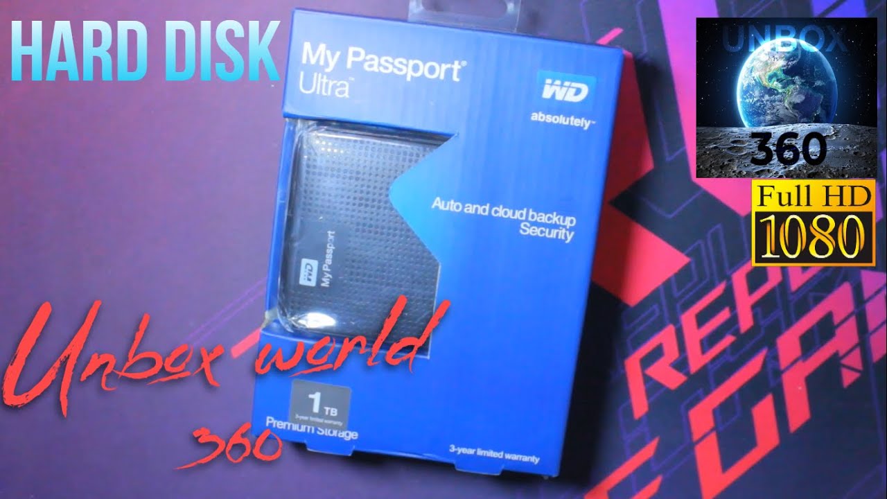 WD MyPassport Ultra 1TB hard disk unboxing ! ! ! ! !  