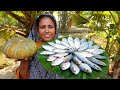 Village Food Sweet Pumpkin Chanda Fish Curry - Beautiful Sea Chanda Fish Recipe Mishti Kumra Cooking