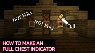HOW TO MAKE AN FULL CHEST INDICATOR in MCPE Version/Bedrock Edition