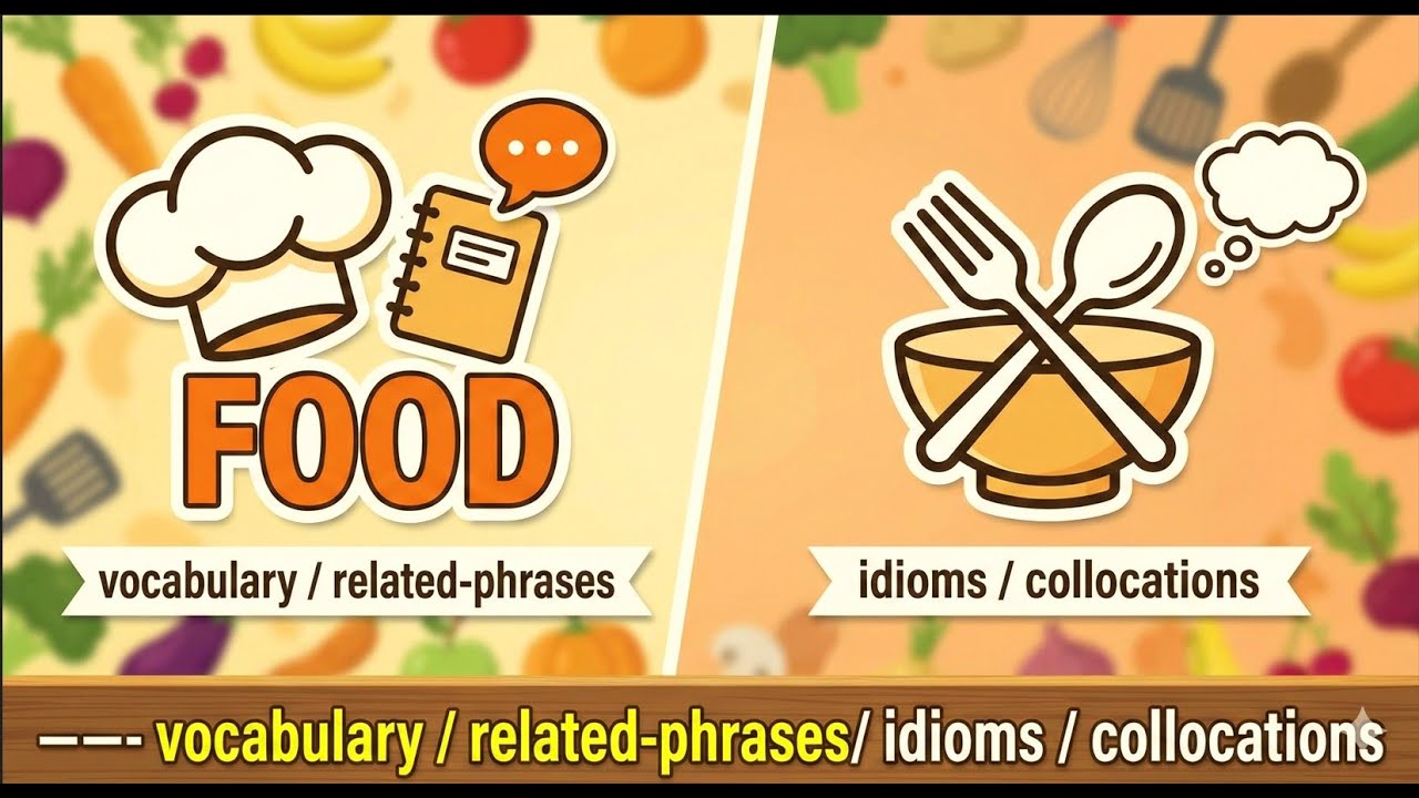 Collocations Fast Food Sentence. Example Food - vocabulary / related-phrases/ idioms / collocations - YouTube