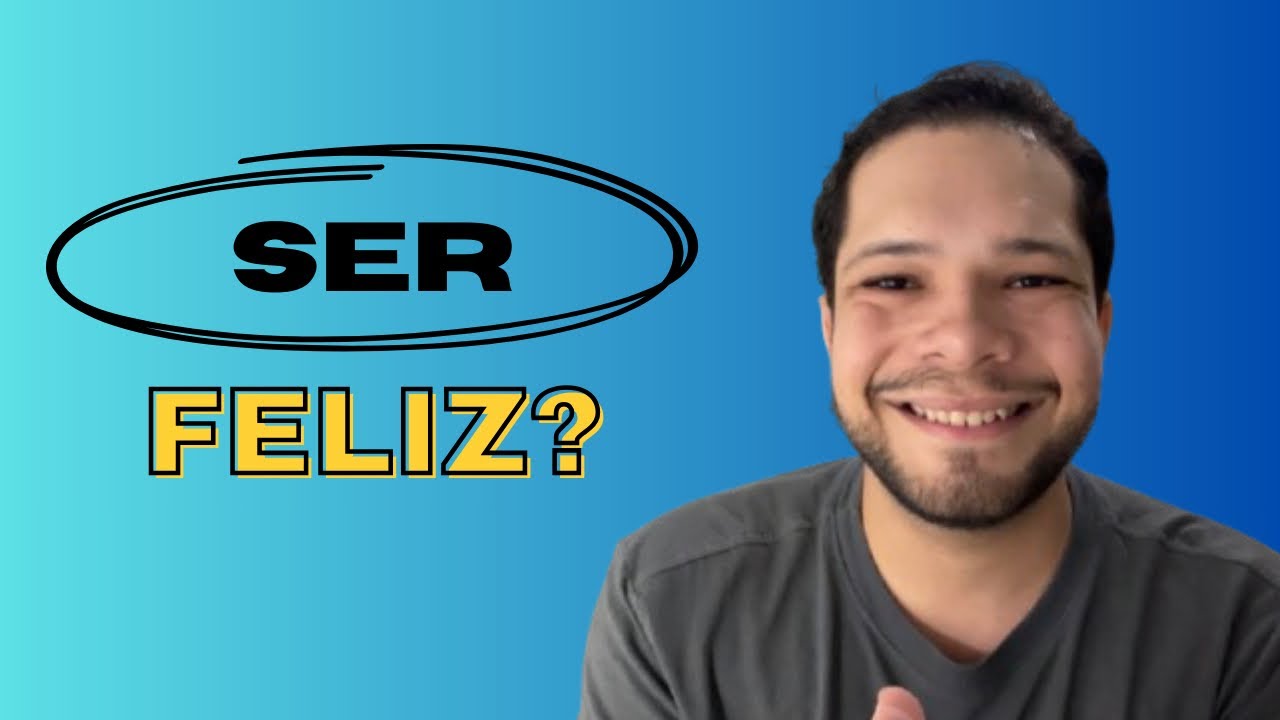 Thumbnail de vídeo com o texto “Ser Feliz?” em destaque sobre fundo azul. À direita aparece Lucas Sampaio, músico e palestrante autista brasileiro, sorrindo para a câmera. A imagem representa conteúdo sobre autismo, felicidade e inclusão, relacionado às palestras do palestrante autista Lucas Sampaio, que aborda diversidade, superação e inclusão social em eventos, empresas, escolas e instituições em todo o Brasil.