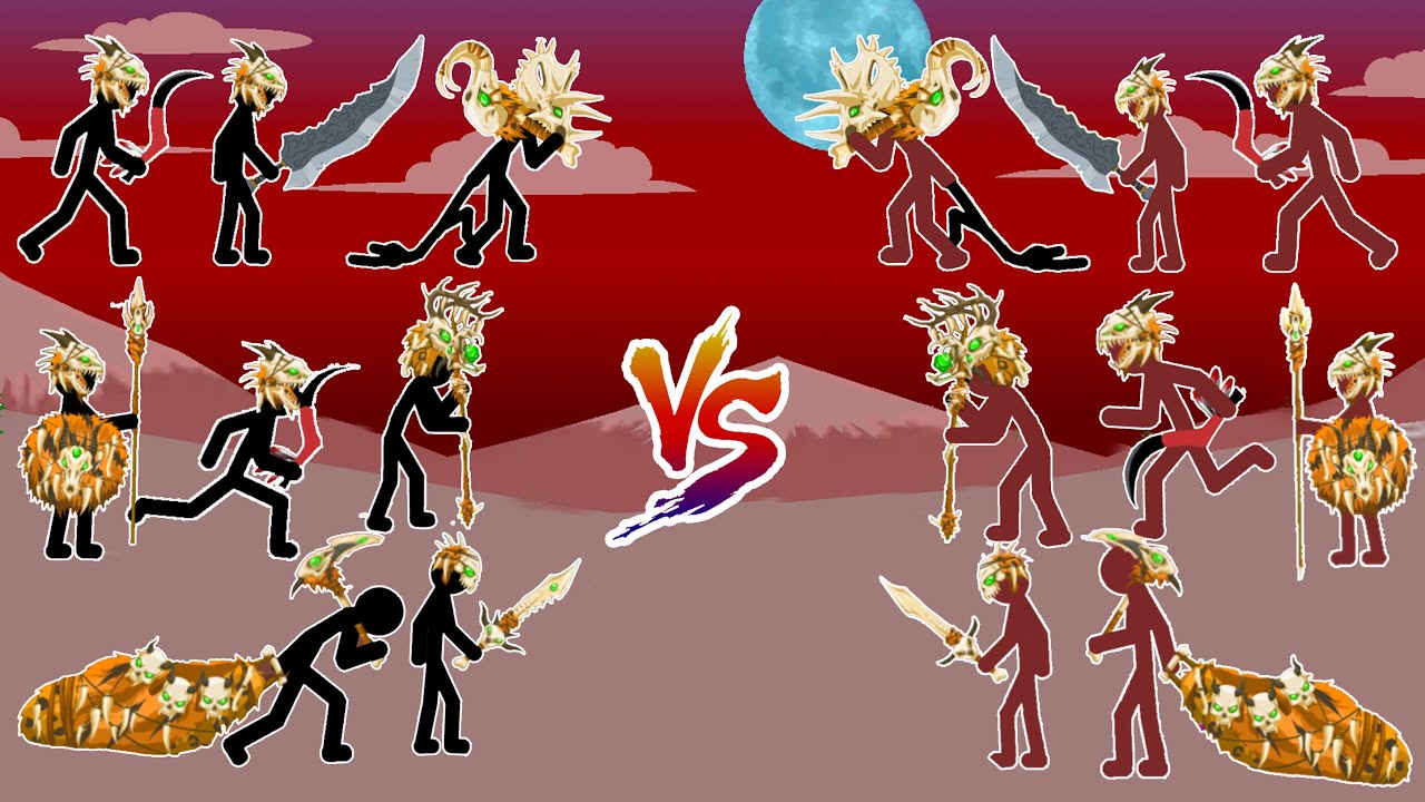 GIANT SAVAGE (BLACK VS RED) MAGIKILL, SPEARTON, ARCHER, MERIC, STONE ...