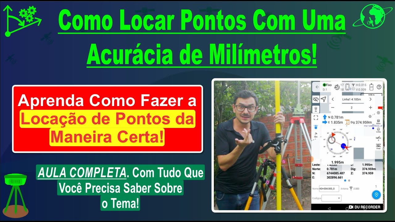 Locação de Pontos Topografia - YouTube