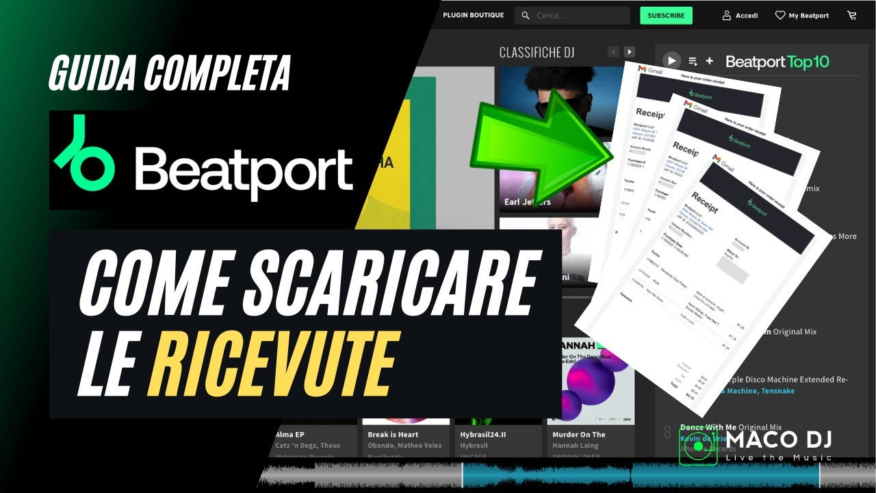 Beatport: Come scaricare le Ricevute d'acquisto dei brani musicali Mp3 (Tutorial ITA)