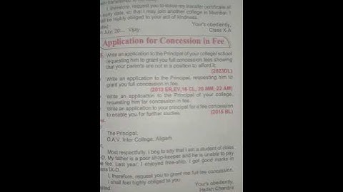 Application for Concession in Fee #video #class10 #upboard #2023 #trending