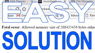Solution: "Allowed Memory Size Of Error" In Wordpress – 1 Minute Fix