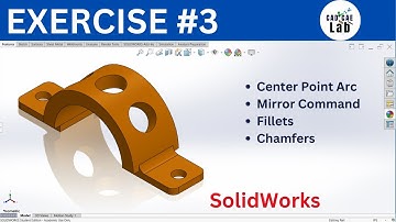 U-Bracket Exercise | SolidWorks for Beginners | Mirror, Extrusion Features | Exercise #3