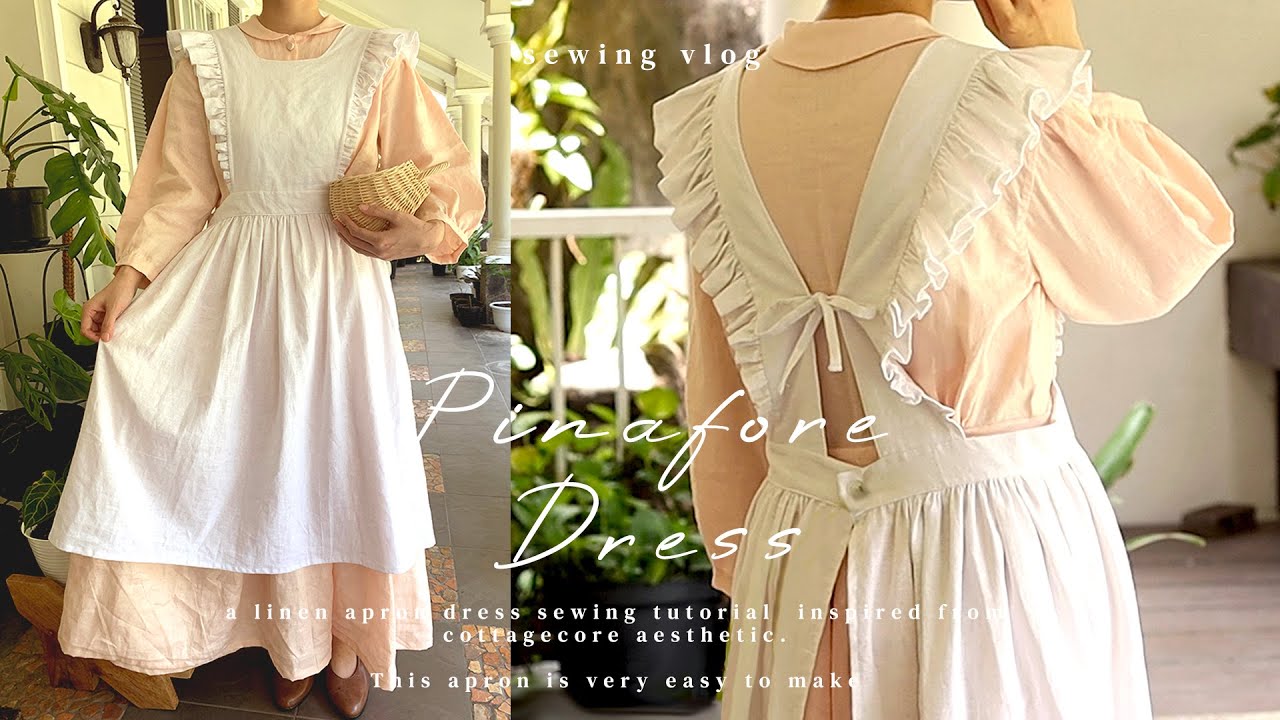 DIY Pinafore Dress 💫 | DIY Apron Dress 🌻 -