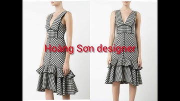 Dạy cắt may cơ bản:hướng dẫn cách cắt đầm sát nách bổ mảnh đuôi cá|đầm sát nách,hoàng sơn designer