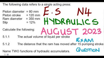 Engineering Science N4 HYDRAULICS AUGUST 2023 EXAM @mathszoneafricanmotives