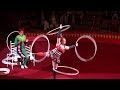 Circus. The gymnast with hoops. Цирк. Гимнастка с обручами.