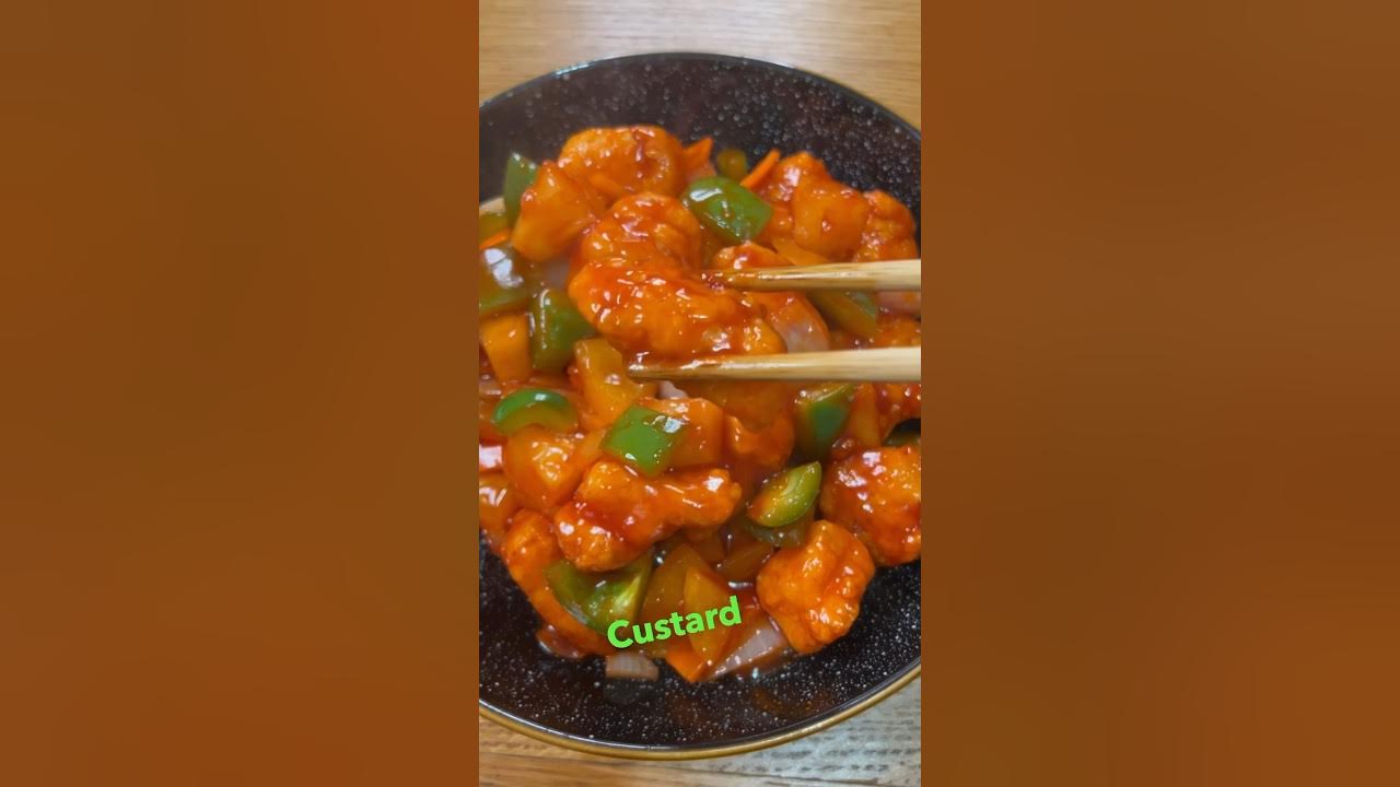 Custard powder Sweet and Sour Chicken Hong Kong Style ziangs recipe 