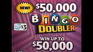 BINGO DOUBLER IL LOTTERY FULL BOOK TICKET -