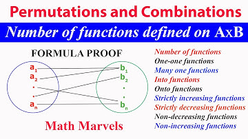P&C: Number of functions, one-one, many-one, into, onto, bijective, increasing, non-decreasing