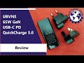 URVNS 65W GaN Charger Review - 65W (20W QuickCharge USB A + 45W PD USB-C)