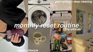 MONTHLY RESET ROUTINE deep clean & organize + goal setting *maintaining a healthy lifestyle*