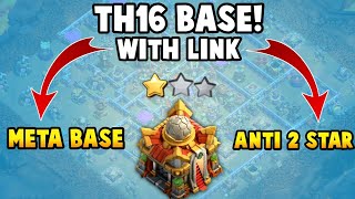 Best TH16 Top 6 War Base With Link | New Th16 War Base 2024 | Clash of clan..