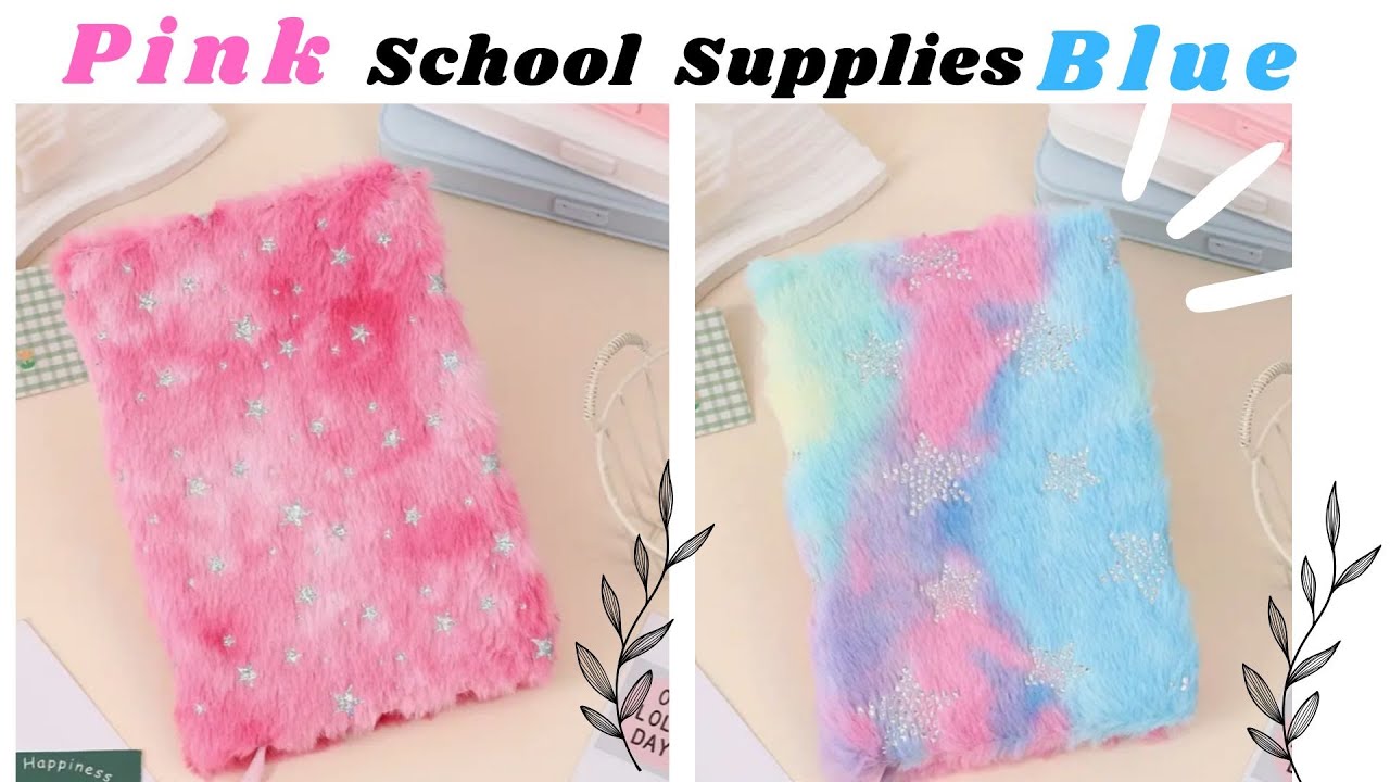 School Supplies Blue or Pink YouTube