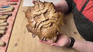 The god of the forest is made of wood with his own hands, wood carving