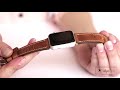 Natural horween leather apple watch band  handmade by olpr