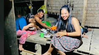 Getting ready for the Khmer New Year ,deep fried fish and ivy soup