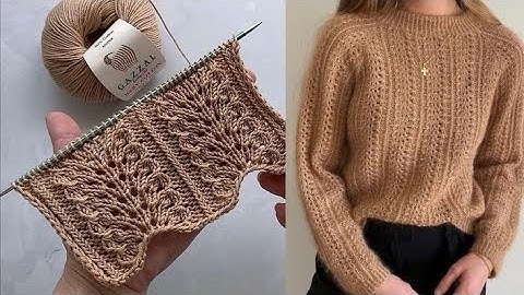 4 Rows Repeat Sweater Knitting Pattern for beginners.