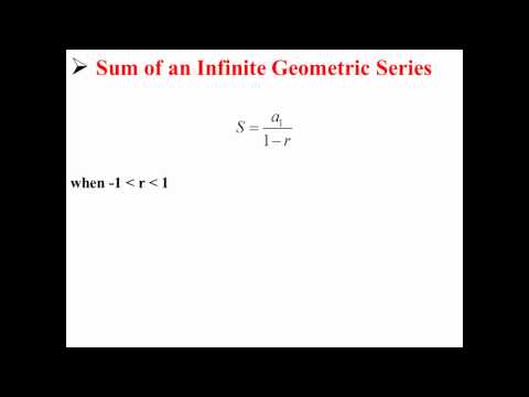 Infinite Geometric Series