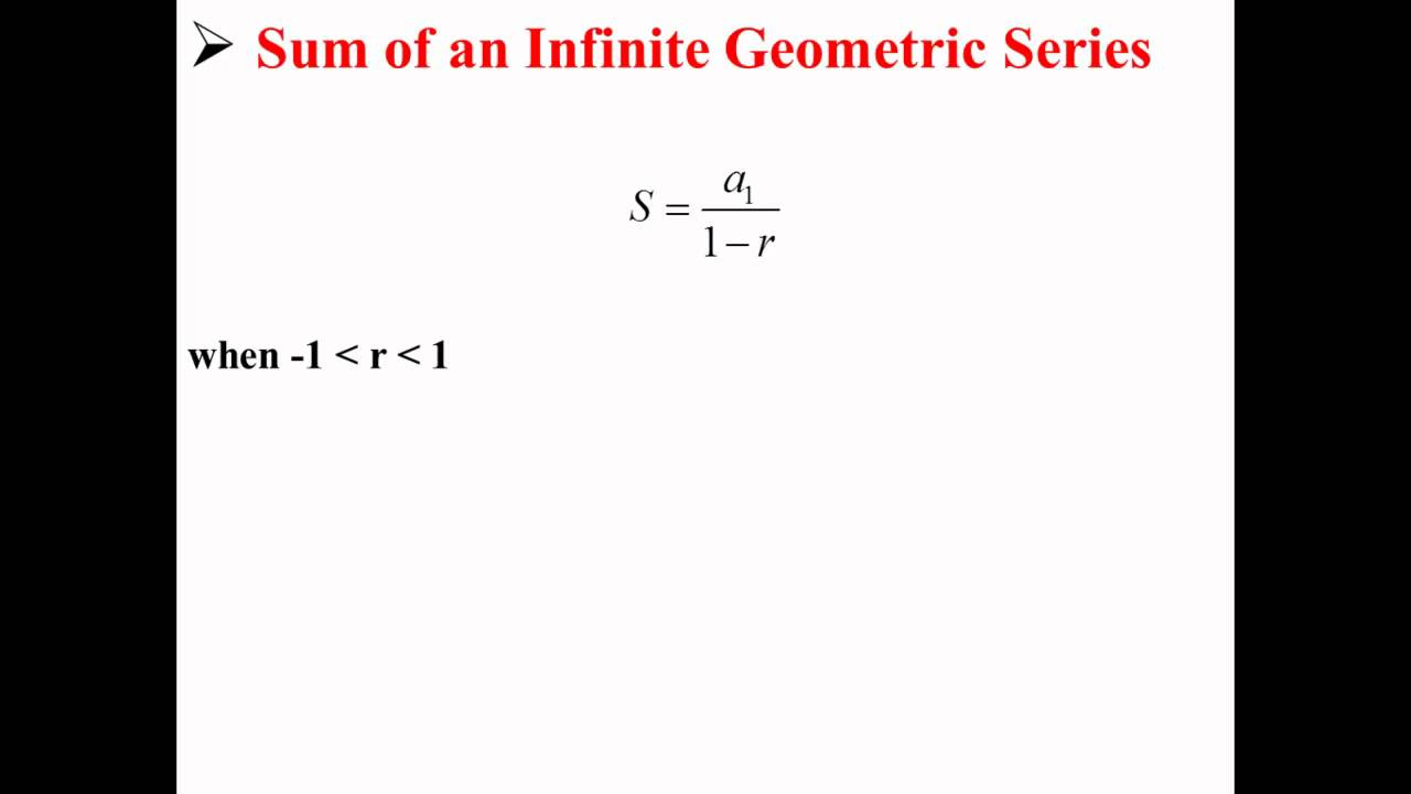 infinite geometric series assignment edgenuity