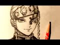 ASMR | Pencil Drawing 170 | Tengen Uzui (Request)