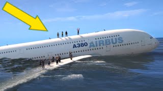 GTA 5 Emergency Landing On Water (Bird Strike) Plane crash movie