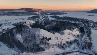 Царёв курган и панорама Жигулевских ворот, поселок Волжский, Красноярский район Самарской области.