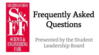 Frequently Asked Questions | Greater San Diego Science and Engineering Fair