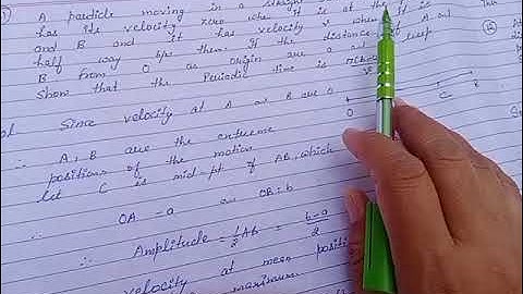 Simple harmonic motion exercise 3.1 questions