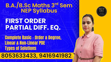 First Order Linear Partial Differential Equation (Basic) | BA/BSc Maths Differential Equation (NEP)