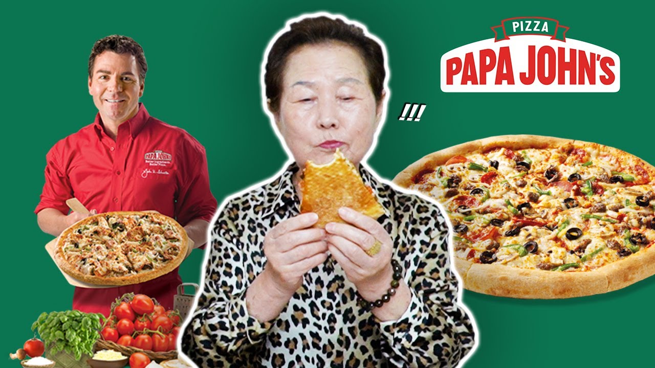 Korean Grandma Tries 'Papa Johns' Most Popular Items