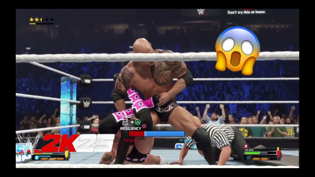 WWE 2K25 - The Rock vs. CM Punk - No Holds Barred (Match} 