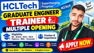 HCLTech Recruitment 2026 | Freshers Hiring | Engineer Trainee & Graduate Jobs | Pan India