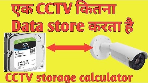 cctv storage calculator formula!!How to calculate storage Data of CCTV cameras!!