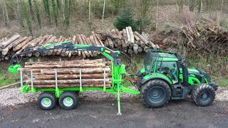 Botex GR-15 Bigfoot Forestry Trailer with 583 Timber Loader - Jas P Wilson
