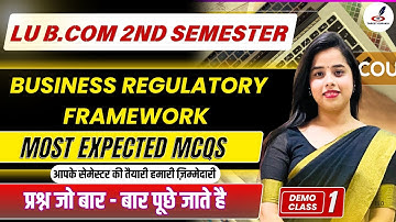 Important Questions Of Business Regulatory Framework | LU B.Com 2nd Semester Exam | Question Paper