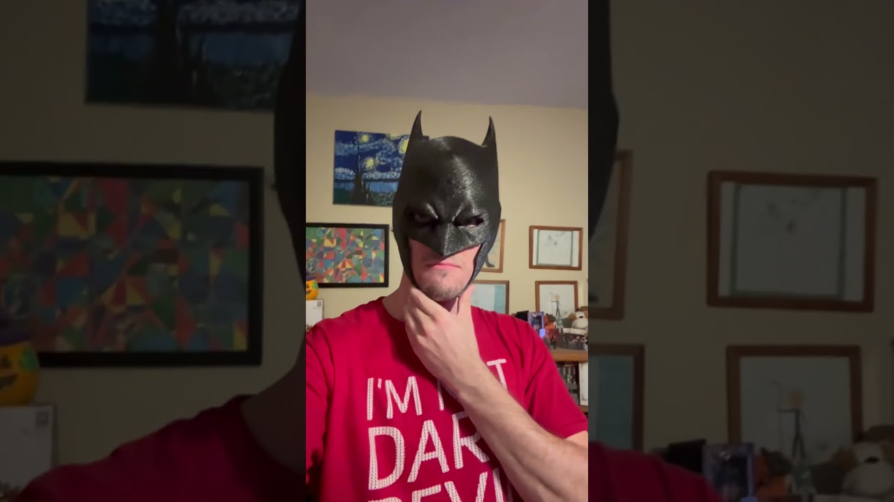 3D Printed Batman Cowl Fits perfect!!!