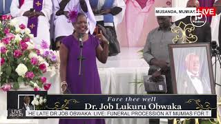 Moving speech from learned Doctor Obwaka's Daugter Debra eulogy