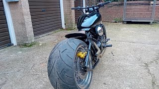 HONDA SHADOW 125CC WITH HARLEY DAVIDSON REAR WHEEL - FULL CINEMATIC TIMELAPSE.