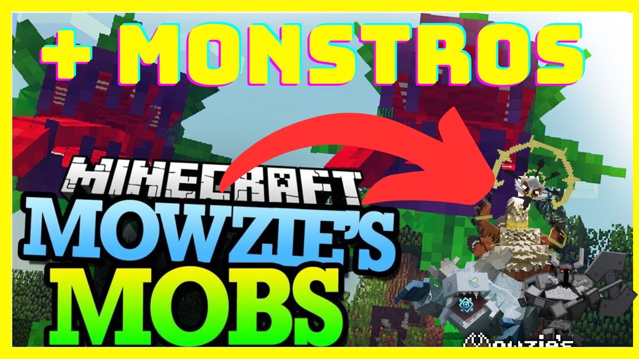 MINECRAFT MELHOR MOD DE MONSTROS (MOBS) - YouTube