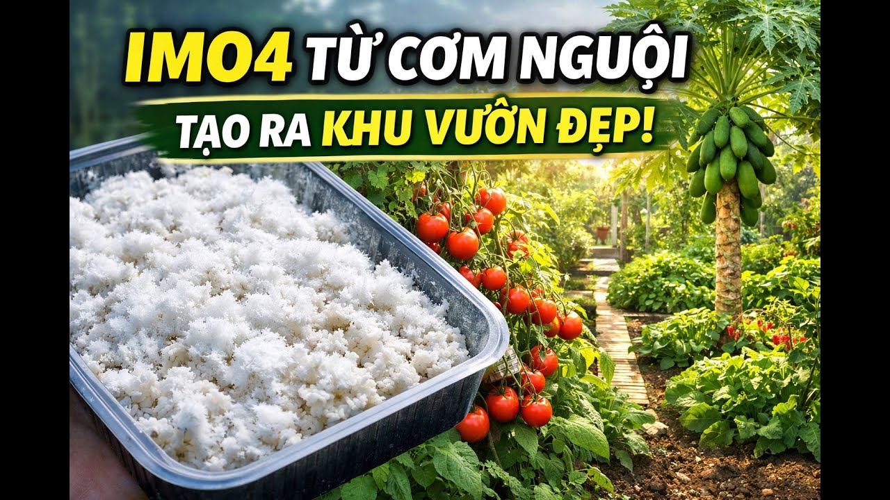 IMO4 từ cơm nguội Giải pháp vi sinh cho khu vườn