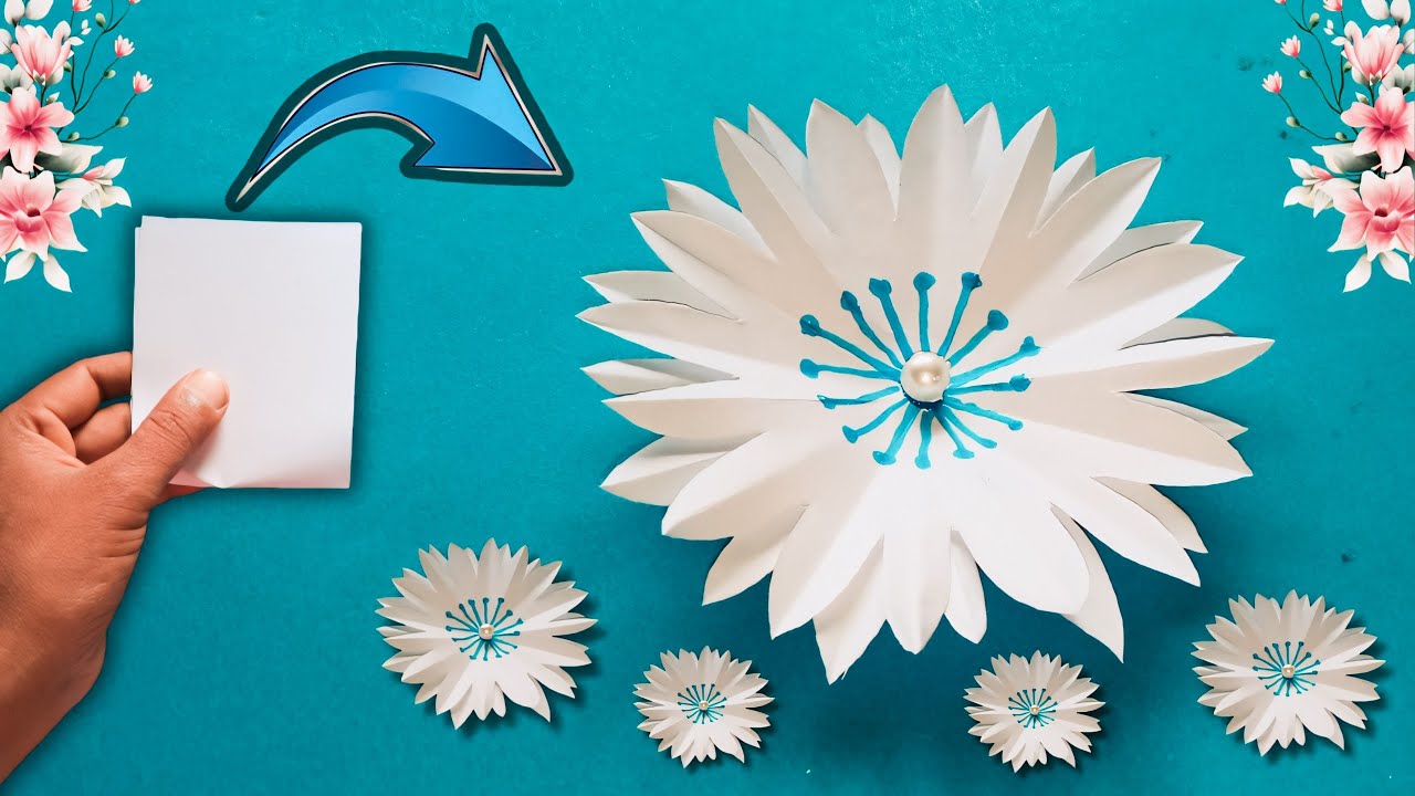How to Make Paper Flower Easy And Fast | Easy Paper Flowers Tutorial ...